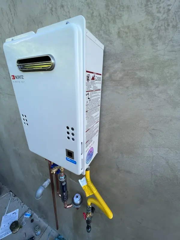 Tankless water heater installation for Hunters Run homes